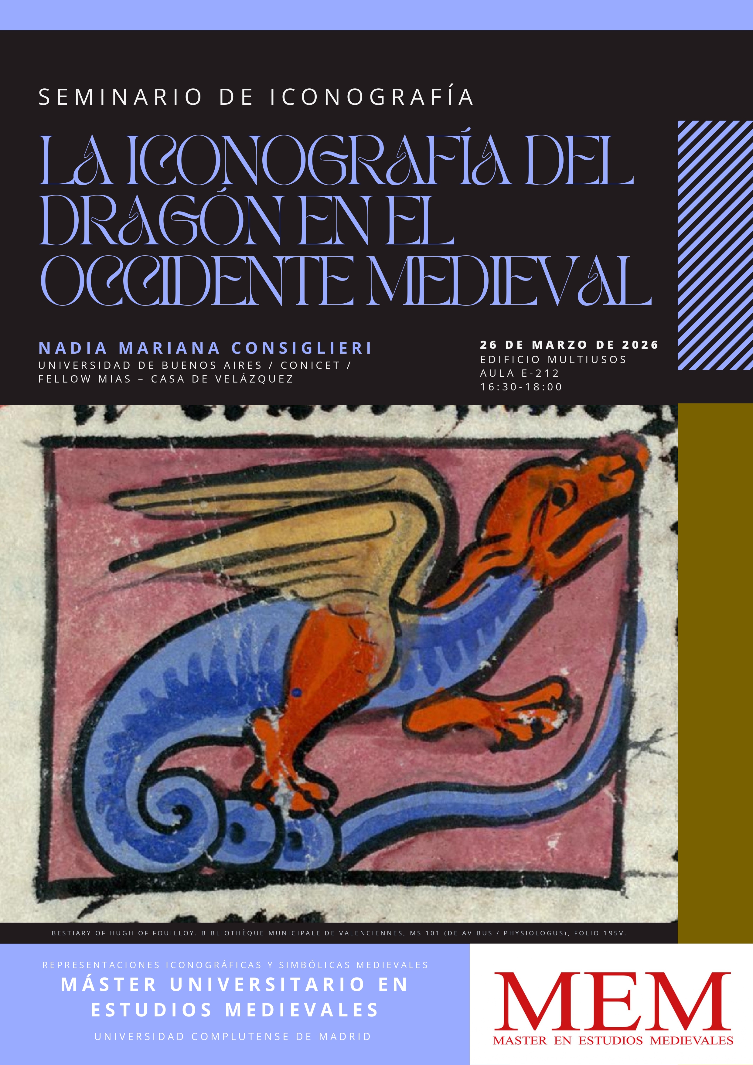 Seminario de Iconografía: La iconografía del dragón en el occidente medieval